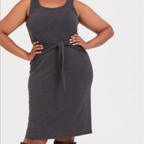 tie front jersey dress